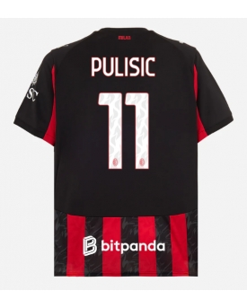 Billige Fotballdrakt AC Milan Christian Pulisic #11 Replika Hjemmedrakt 2025-26 Kortermet Billige Fotballdrakt AC Milan Christian Pulisic #11 Replika Hjemmedrakt 2025-26 Kortermet
